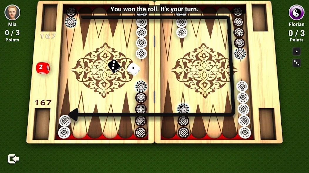 Взломанная Backgammon - Board Game [MOD: безлимитные деньги и открыты все уровни] на Андроид — скриншот 3