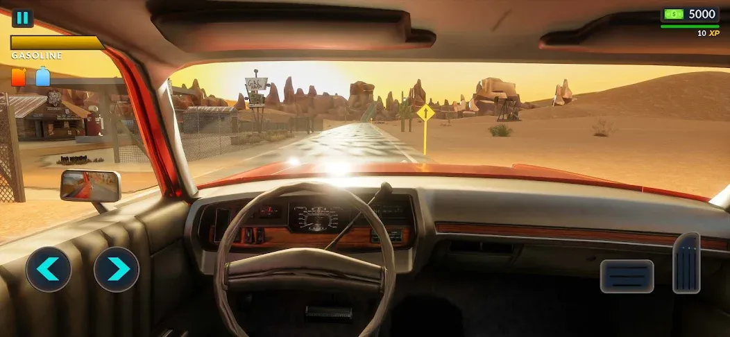 Скачать Long Road Trip - Car Driving [MOD: бесконечное топливо и деньги] на телефон — скриншот 5