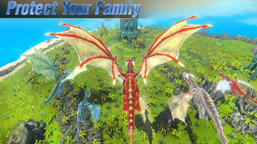 Скачать Wild Dragon Craft Family Sim [MOD: бесконечные ресурсы и быстрый крафт] на телефон — скриншот 1