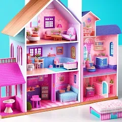 Взломанная Doll House Design Doll Games [MOD: безлимитные деньги и все предметы] на Андроид