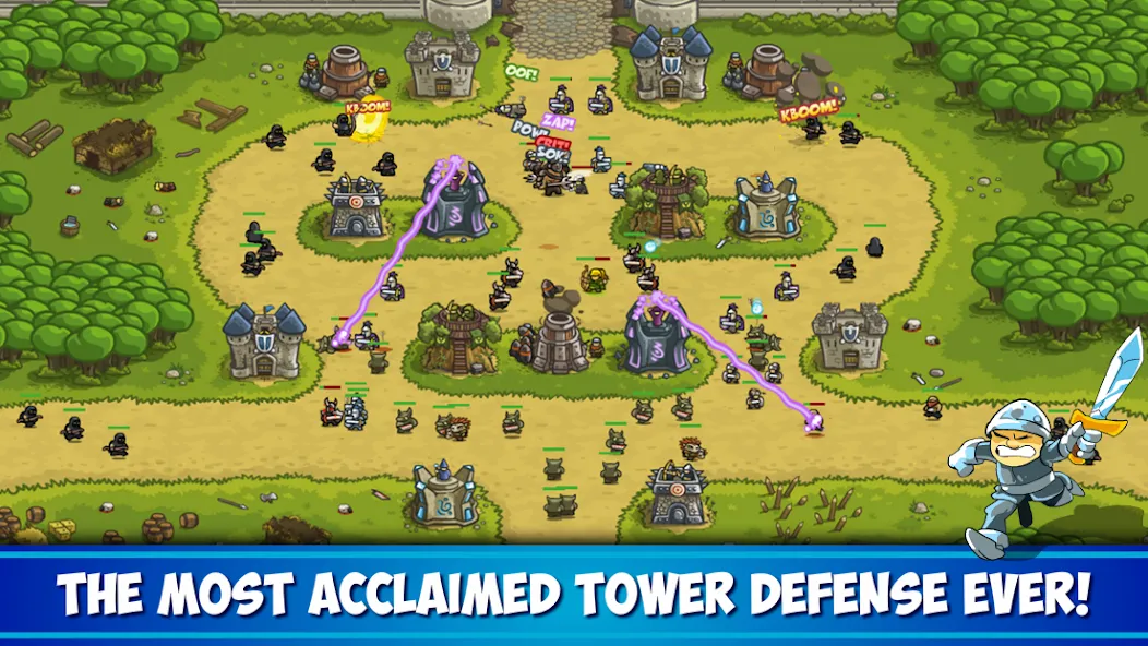 Взломанная Kingdom Rush Tower Defense TD [MOD: безлимитные деньги и все башни открыты] на Андроид — скриншот 1