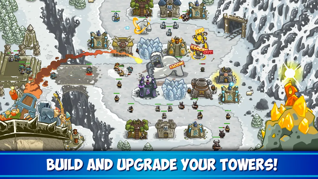 Взломанная Kingdom Rush Tower Defense TD [MOD: безлимитные деньги и все башни открыты] на Андроид — скриншот 2