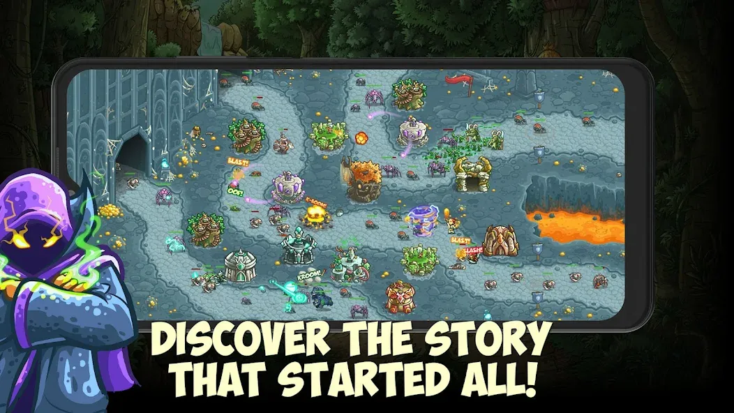 Взломанная Kingdom Rush Origins TD [MOD: безлимитные деньги и все герои] на Андроид — скриншот 5