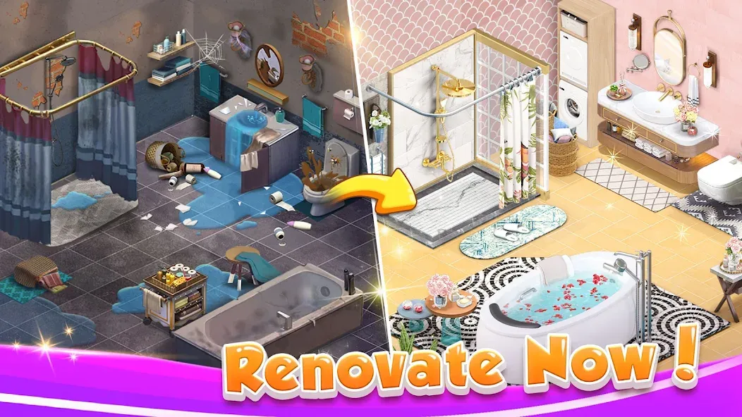 Скачать взлом Solitaire Home Design [MOD: безлимитные монеты и все уровни открыты] — скриншот 4