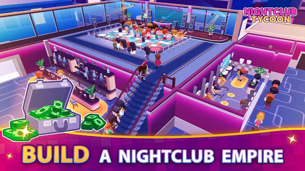 Скачать Nightclub Tycoon: Idle Empire [MOD: безлимитные деньги и энергия] на телефон — скриншот 1