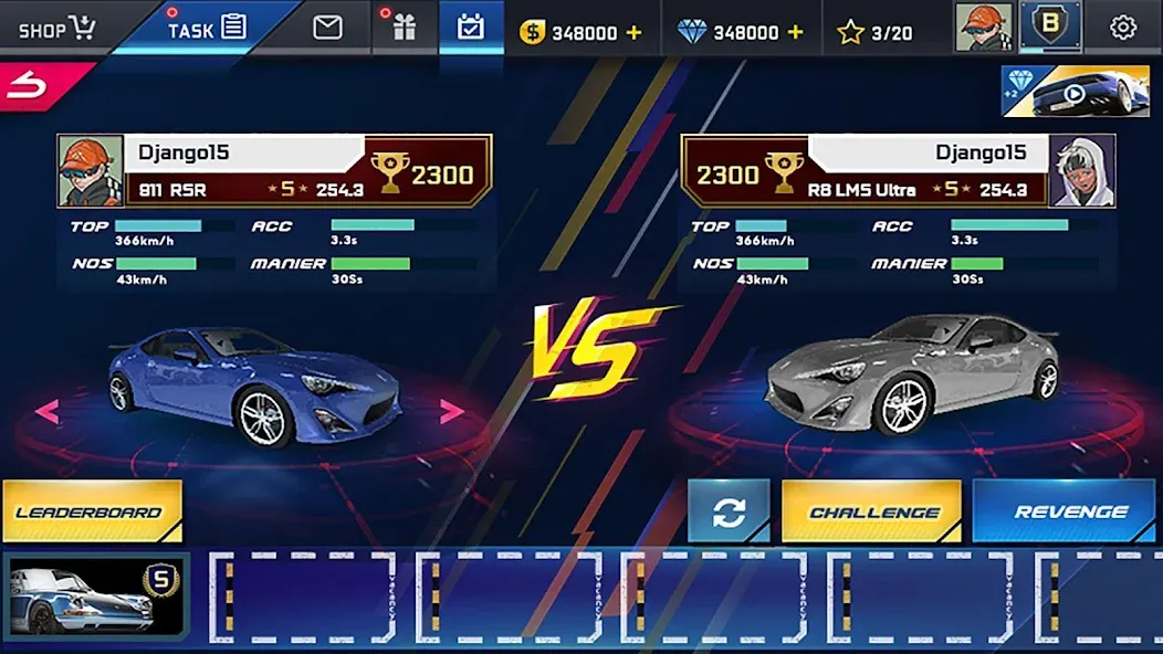 Скачать Street Racing HD [MOD: безлимитные деньги и все машины открыты] на телефон — скриншот 4