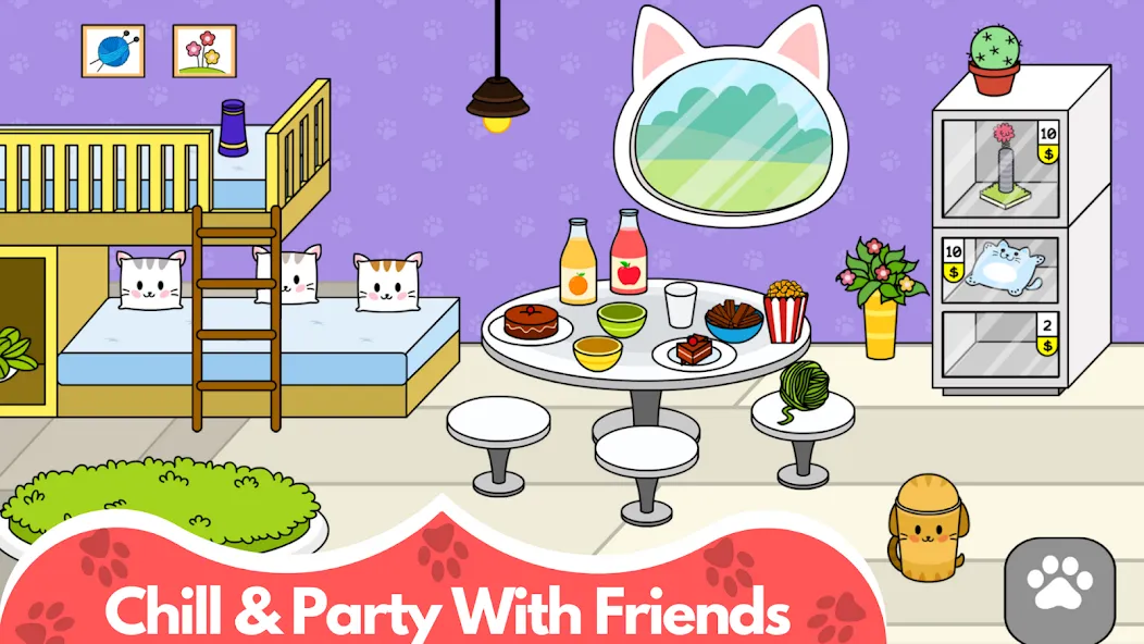 My Cat Town - Cute Kitty Games [MOD: много монет и все предметы открыты] последняя версия — скриншот 3