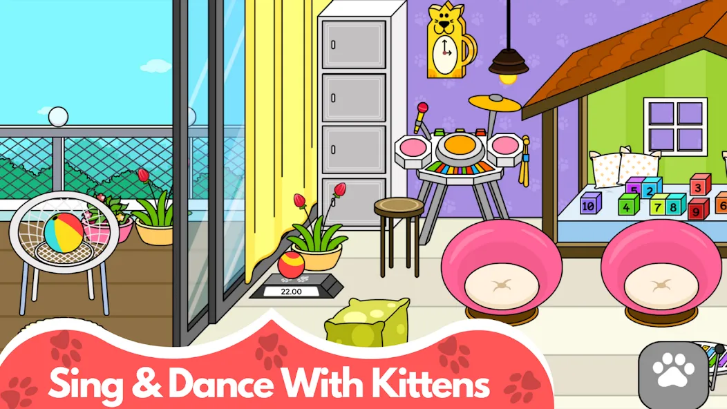 My Cat Town - Cute Kitty Games [MOD: много монет и все предметы открыты] последняя версия — скриншот 4