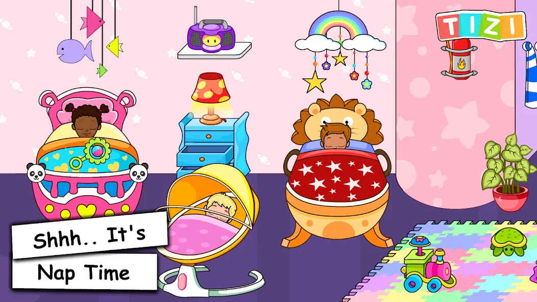 Скачать взлом My Tizi Town Daycare Baby Game [MOD: безлимитные монеты и все предметы] — скриншот 3