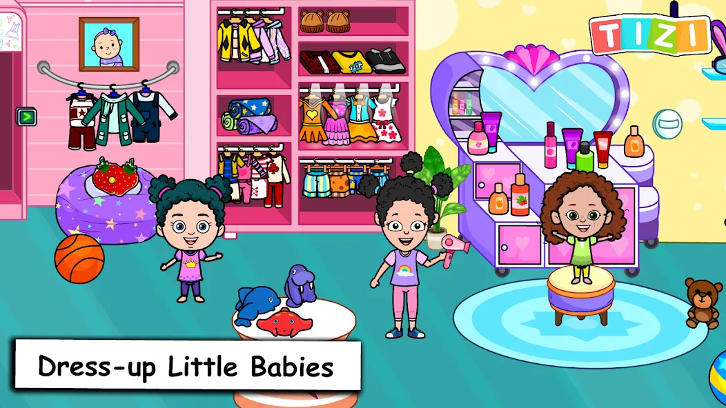 Скачать взлом My Tizi Town Daycare Baby Game [MOD: безлимитные монеты и все предметы] — скриншот 4