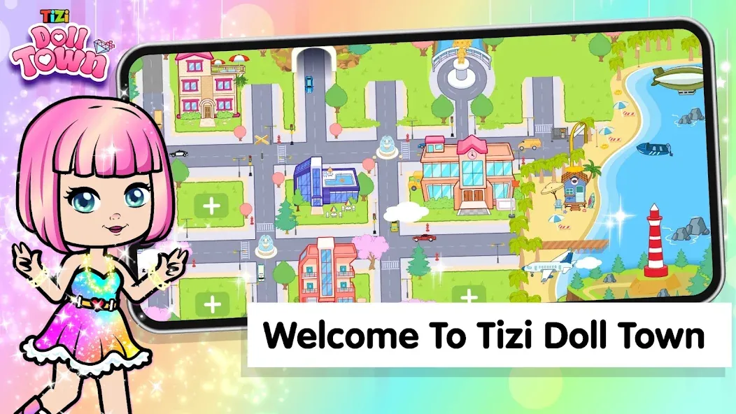 Tizi Town: Doll Dress Up Games [MOD: открыты все наряды и локации] — Скачать бесплатно (APK) — скриншот 1