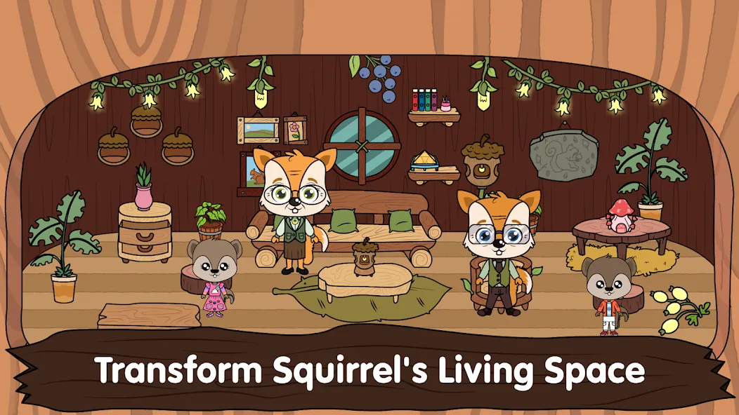 Animal Town - My Squirrel Home [MOD: безлимитные монеты и все предметы] последняя версия — скриншот 1