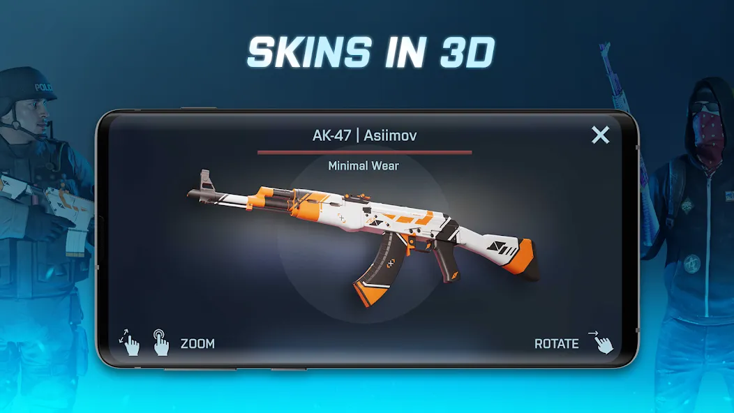 Case Opener - skins simulator [MOD: много монет и все скины] на Андроид — скриншот 1