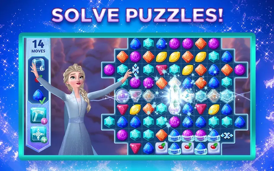 Скачать Disney Frozen Adventures [MOD: безлимитные ресурсы и открытые уровни] — скриншот 1