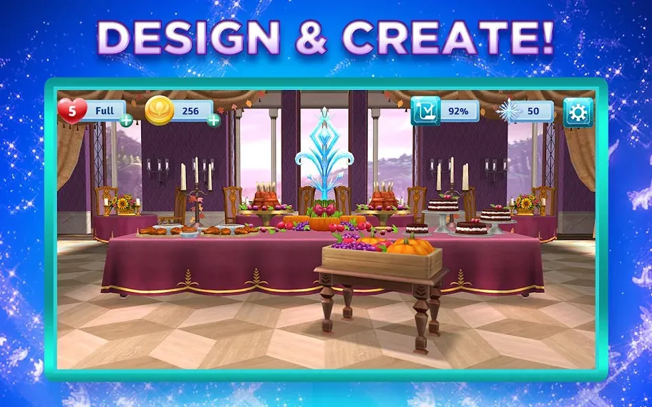 Скачать Disney Frozen Adventures [MOD: безлимитные ресурсы и открытые уровни] — скриншот 2