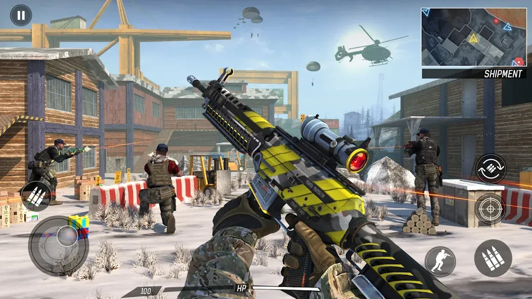 Скачать Gun Game: Hero FPS Shooter [MOD: безлимитные патроны и мощное оружие] на телефон — скриншот 3