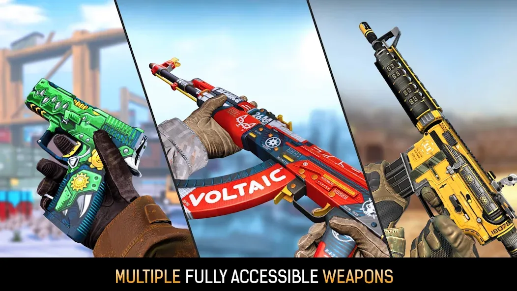 Скачать Gun Game: Hero FPS Shooter [MOD: безлимитные патроны и мощное оружие] на телефон — скриншот 5