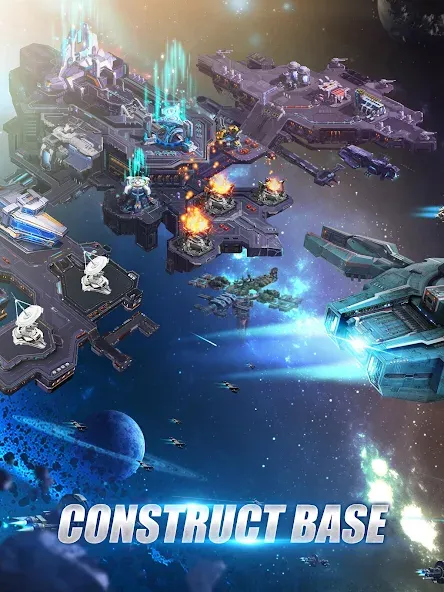 Galaxy Battleship [MOD: безлимитные ресурсы и мощный флот] на Андроид — скриншот 5