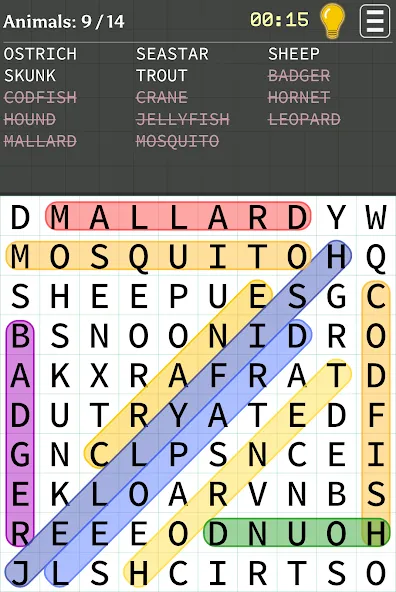 Word Search [MOD: подсказки и все уровни открыты] — Скачать бесплатно (APK) — скриншот 1