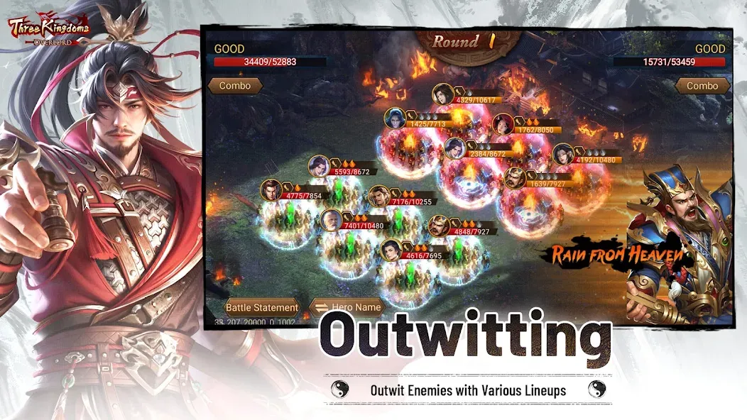 Скачать взлом Three Kingdoms: Overlord [MOD: безлимитные ресурсы и усиленные герои] — скриншот 3