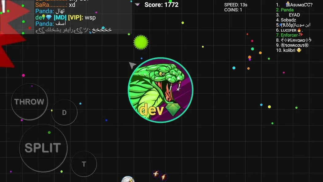 Скачать Blob.io - Multiplayer io games [MOD: много монет и мощный старт] на телефон — скриншот 1