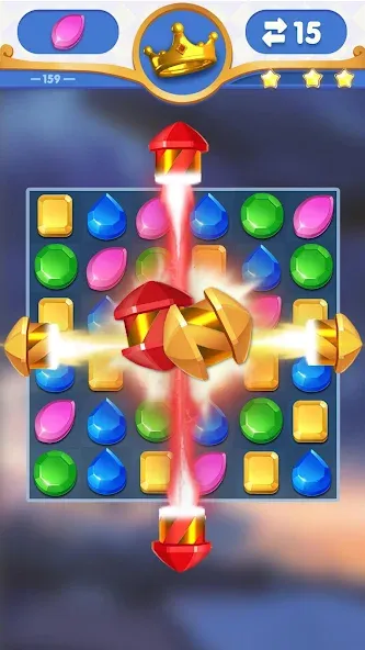 Скачать Dragondodo - Jewel Blast [MOD: безлимитные жизни и подсказки] — скриншот 3
