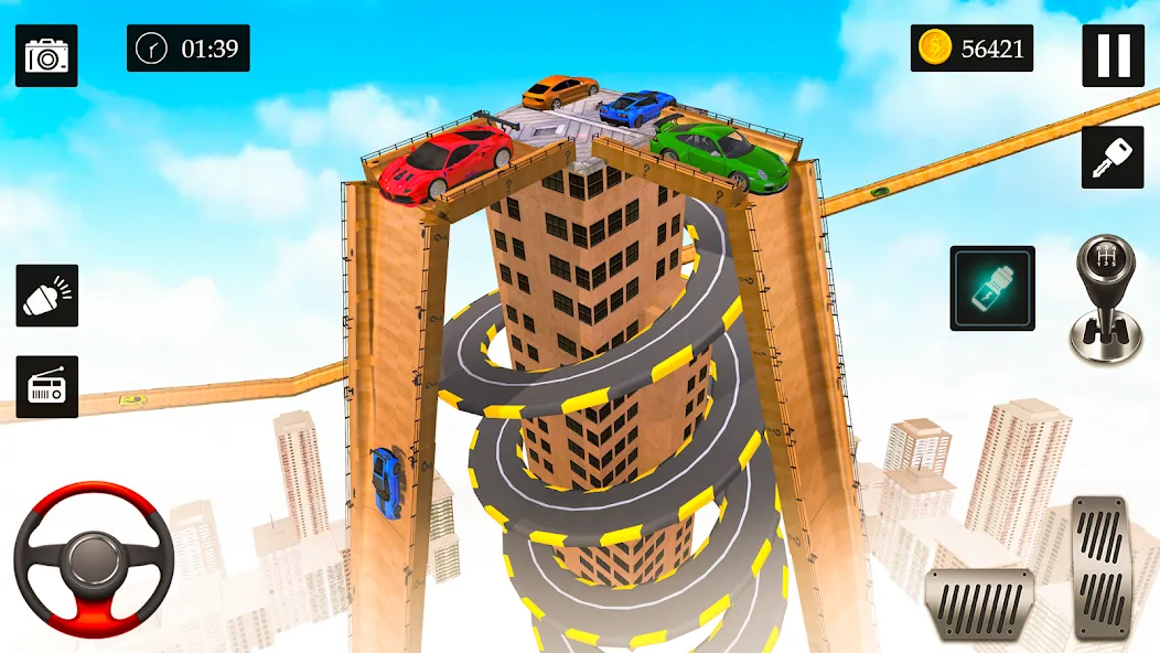 Скачать взлом Ramp Car Stunt Racing Game [MOD: безлимитные деньги и все машины открыты] — скриншот 1