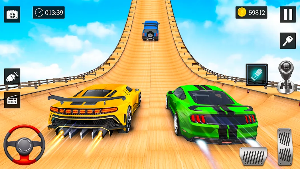 Скачать взлом Ramp Car Stunt Racing Game [MOD: безлимитные деньги и все машины открыты] — скриншот 2