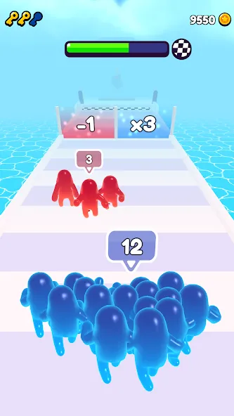Join Blob Clash 3D: Mob Runner [MOD: безлимитные деньги и все скины] — Скачать бесплатно (APK) — скриншот 3