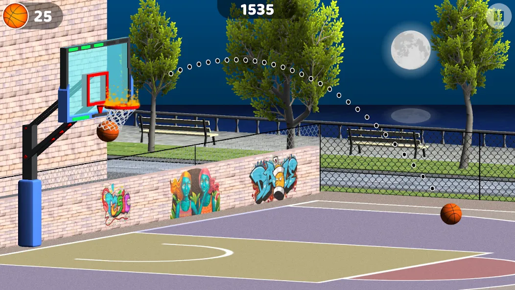 Basketball: Shooting Hoops [MOD: точные броски и много монет] на Андроид — скриншот 1