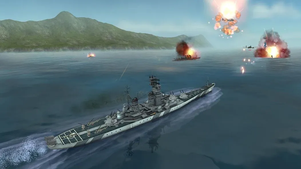 WARSHIP BATTLE:3D World War II [MOD: безлимитные деньги и боеприпасы] — Скачать бесплатно (APK) — скриншот 2