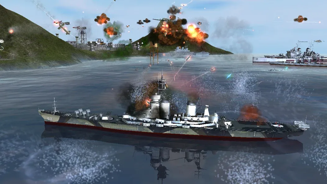 WARSHIP BATTLE:3D World War II [MOD: безлимитные деньги и боеприпасы] — Скачать бесплатно (APK) — скриншот 3