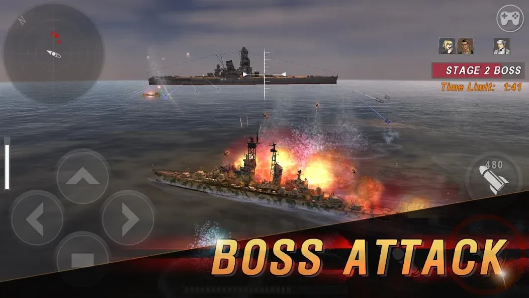 WARSHIP BATTLE:3D World War II [MOD: безлимитные деньги и боеприпасы] — Скачать бесплатно (APK) — скриншот 5