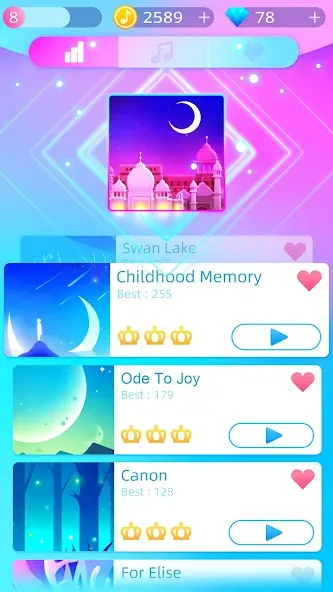 Piano Music Go-EDM Piano Games [MOD: разблокированы все песни и уровни] — Скачать бесплатно (APK) — скриншот 5