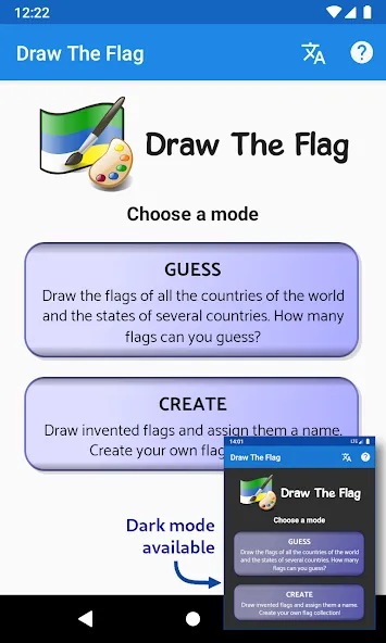 Draw The Flag - Quiz & Maker [MOD: все флаги разблокированы и без рекламы] (Бесплатно / APK) — скриншот 1