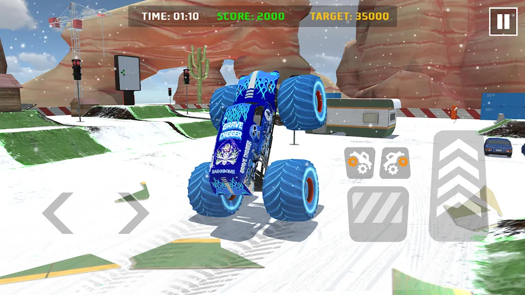 Car Games: Monster Truck Stunt [MOD: безлимитные деньги и топливный запас] последняя версия — скриншот 1