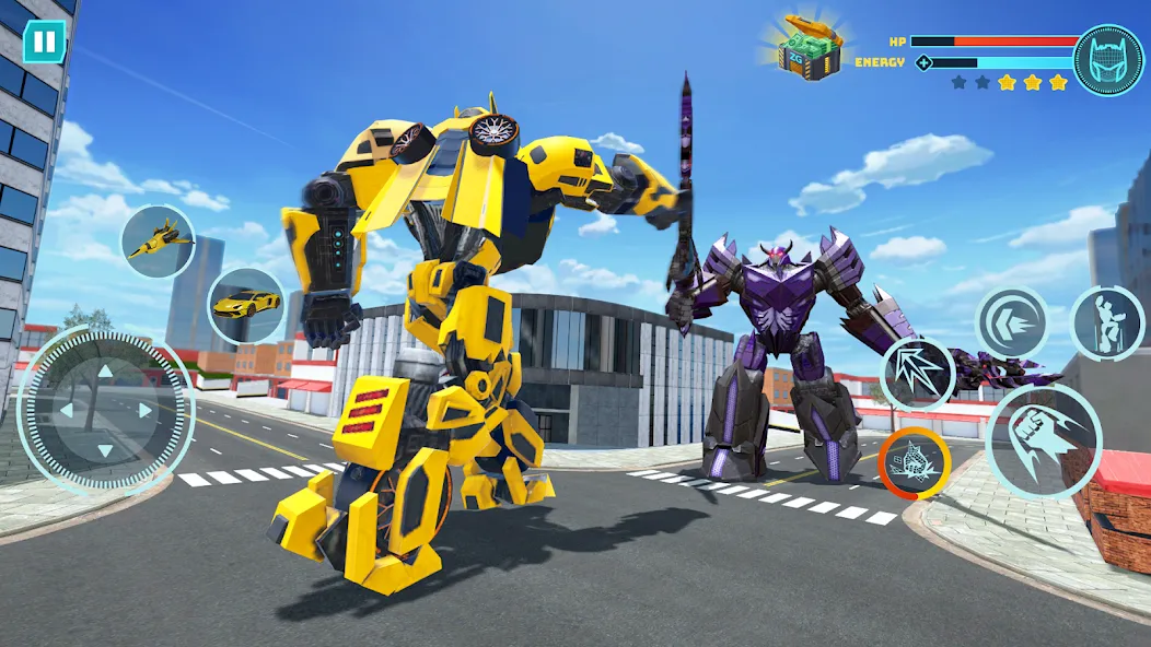 Скачать взлом Robot Game: Transform & Fight [MOD: безлимитные деньги и мощные роботы] — скриншот 1
