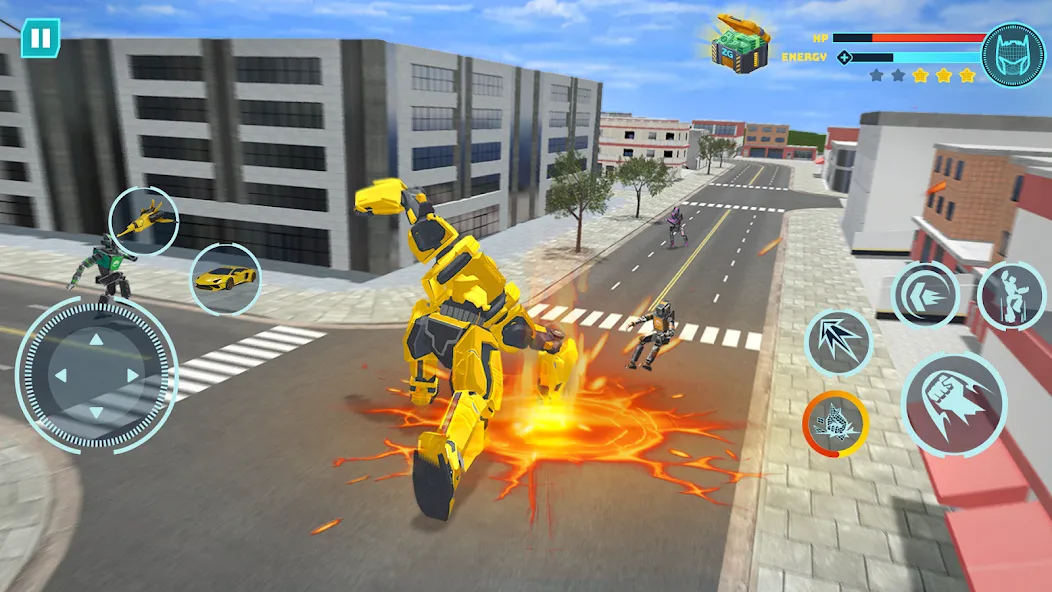 Скачать взлом Robot Game: Transform & Fight [MOD: безлимитные деньги и мощные роботы] — скриншот 4