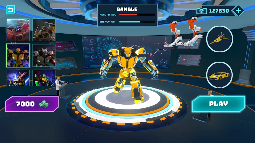 Скачать взлом Robot Game: Transform & Fight [MOD: безлимитные деньги и мощные роботы] — скриншот 5