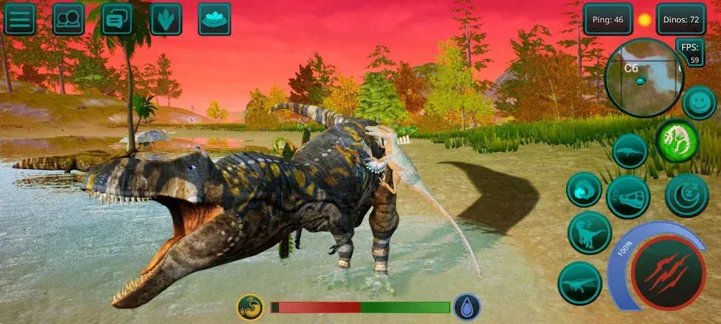 Скачать The Cursed Dinosaur Isle: Game [MOD: бесконечные ресурсы и разблокированные динозавры] на телефон — скриншот 1