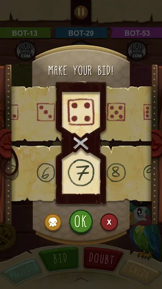 Скачать Pirate's Dice [MOD: безлимитные деньги и усиленные кости] на телефон — скриншот 2