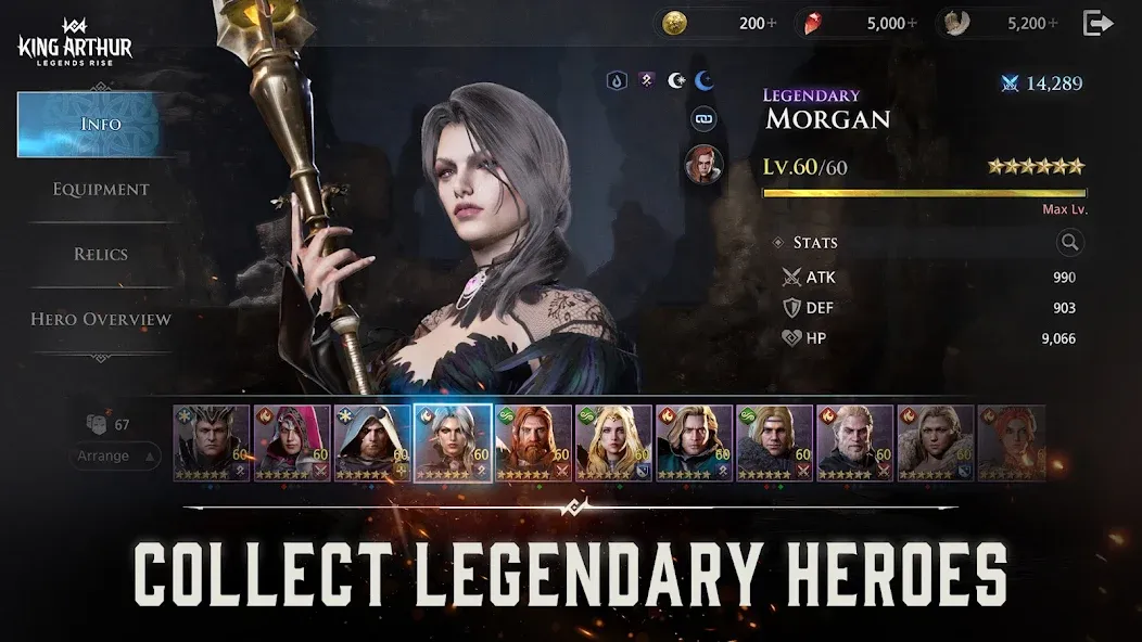 Скачать King Arthur: Legends Rise [MOD: безлимитные ресурсы и усиленные герои] на телефон — скриншот 3