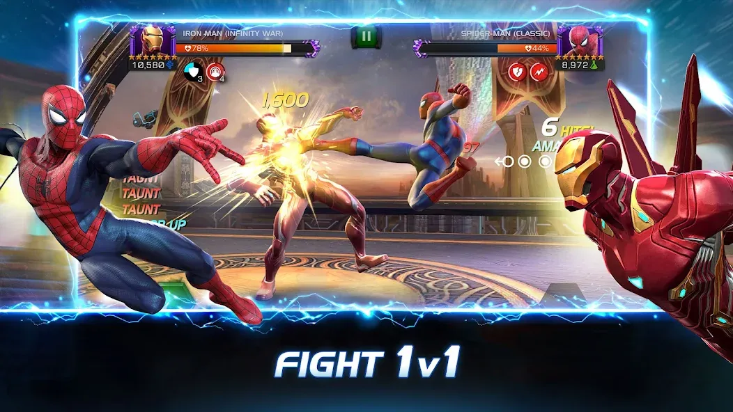 Marvel Contest of Champions [MOD: безлимитные кристаллы и усиленные герои] — Скачать бесплатно (APK) — скриншот 1