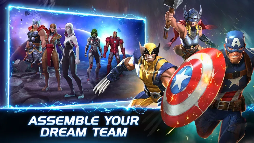 Marvel Contest of Champions [MOD: безлимитные кристаллы и усиленные герои] — Скачать бесплатно (APK) — скриншот 3