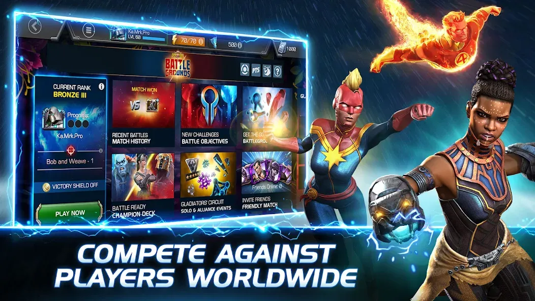 Marvel Contest of Champions [MOD: безлимитные кристаллы и усиленные герои] — Скачать бесплатно (APK) — скриншот 5