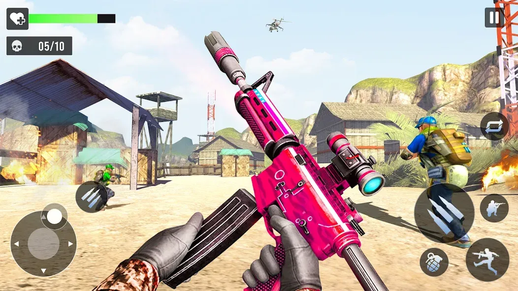 Gun Games - FPS Shooting Games [MOD: безлимитные деньги и оружие] на Андроид — скриншот 1