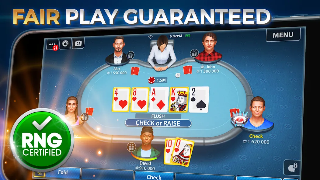 Скачать взлом Texas Hold'em Poker: Pokerist [MOD: безлимитные фишки и премиум открыт] — скриншот 1