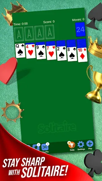 Скачать взлом Solitaire + Card Game by Zynga [MOD: без рекламы и безлимитные подсказки] — скриншот 1