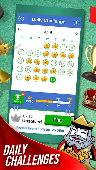 Скачать взлом Solitaire + Card Game by Zynga [MOD: без рекламы и безлимитные подсказки] — скриншот 2