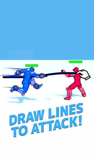 Взломанная Draw Action: Freestyle Fight [MOD: открыты все бойцы и без рекламы] на Андроид — скриншот 1